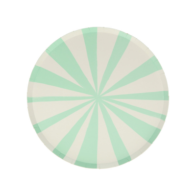Mint Stripe Side Plate|Meri Meri