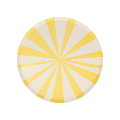 Yellow Stripe Side Plates|Meri Meri