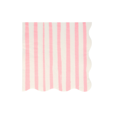 Pink Stripe Large Napkins|Meri Meri