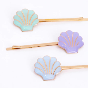 Enamel Shell Hair Slides|Meri Meri