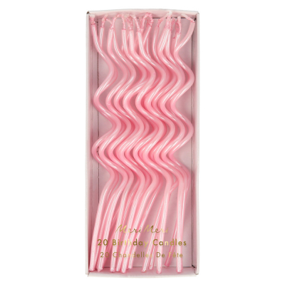 Pink Swirly Candles|Meri Meri
