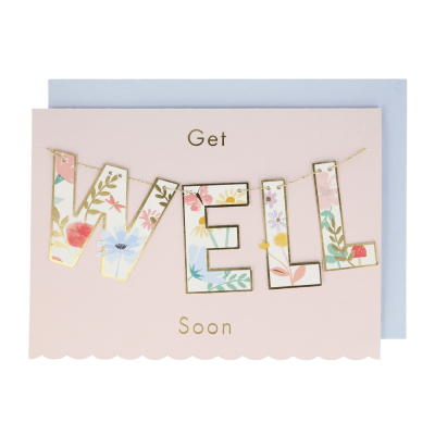 Get Well Soon Garland Card|Meri Meri