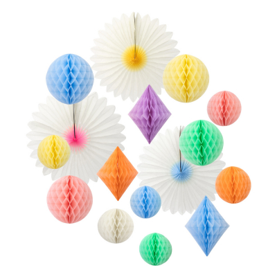 Pastel Honeycomb Decoration Kit|Meri Meri