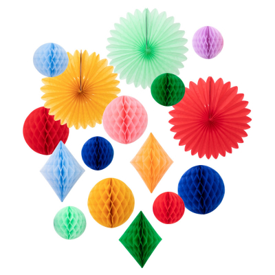 Rainbow Honeycomb Decoration Kit|Meri Meri
