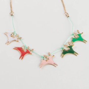 Reindeer Enamel Necklace|Meri Meri