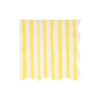 Yellow Stripe Large Napkins|Meri Meri