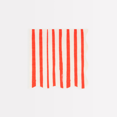 Red Stripe Small Napkins|Meri Meri