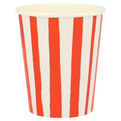 Red Stripe Cups|Meri Meri
