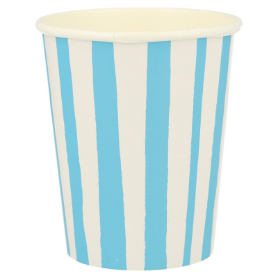 Blue Stripe Cups|Meri Meri
