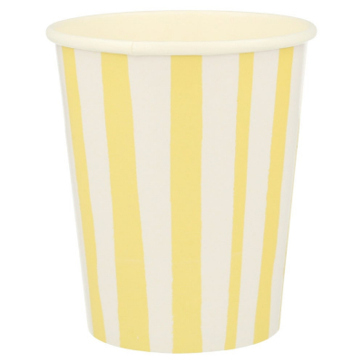 Yellow Stripe Cups|Meri Meri