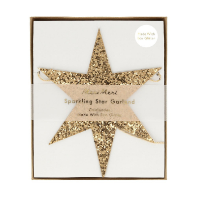Eco Glitter Stars Garland|Meri Meri