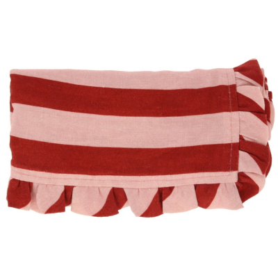 Red & Pink Stripe Ruffle Fabric Napkins|Meri Meri