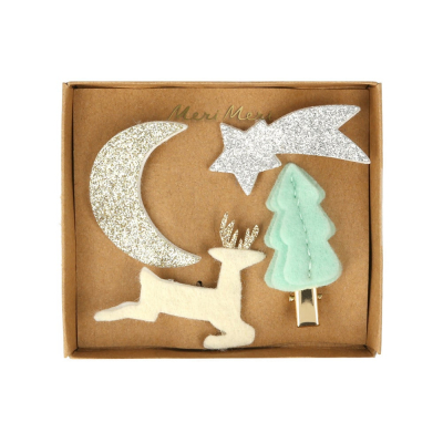 Felt & Glitter Icon Hair Clips|Meri Meri