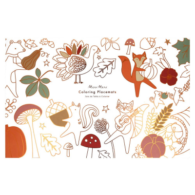 Thanksgiving Coloring Placemats|Meri Meri