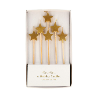 Gold Star Candles|Meri Meri