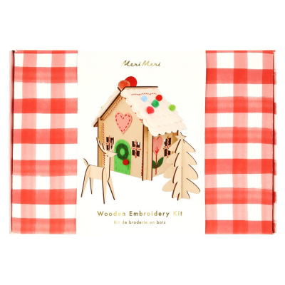 Wooden Embroidery Gingerbread House Kit|Meri Meri