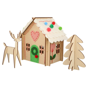 Wooden Embroidery Gingerbread House Kit|Meri Meri