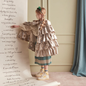 Gold Ruffle Cape|Meri Meri