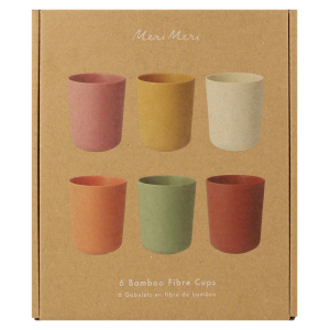 Earthy Reusable Bamboo Cups|Meri Meri