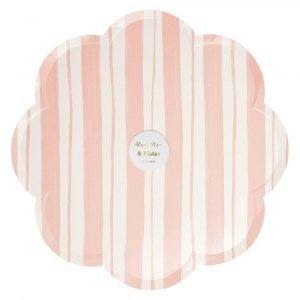 Ticking Stripe Dinner Plates|Meri Meri