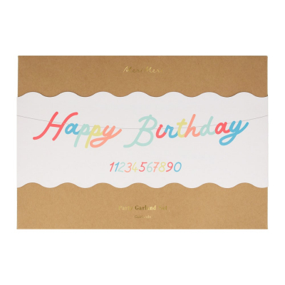 Rainbow Happy Birthday Garland|Meri Meri