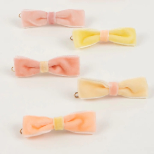 Pastel Velvet Mini Bow Clips|Meri Meri