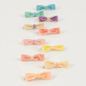 Pastel Velvet Mini Bow Clips|Meri Meri