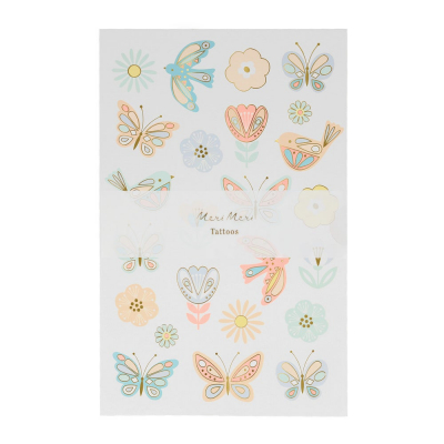 Birds & Butterflies Tattoo Sheet|Meri Meri