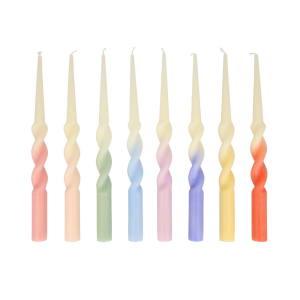 Rainbow Twisted Dipped Candles|Meri Meri