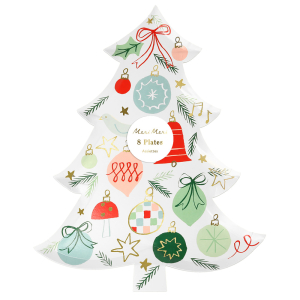 Festive Pattern Tree Plates|Meri Meri