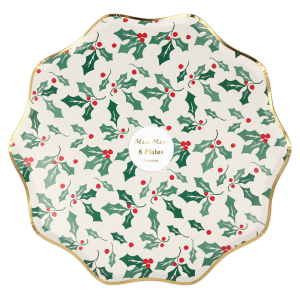 Holly Pattern Dinner Plates|Meri Meri