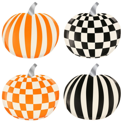 Mod Pattern Pumpkin Plates|Meri Meri