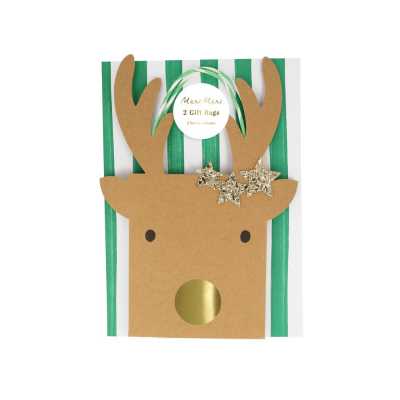 Small Reindeer With Stars Gift Bags|Meri Meri