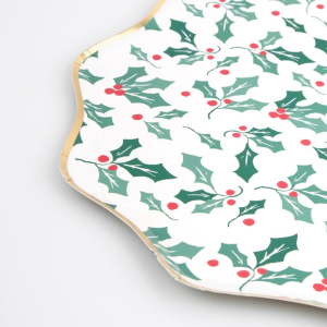 Holly Pattern Side Plates|Meri Meri