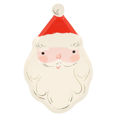 Jolly Christmas Santa Plates|Meri Meri