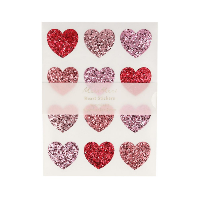 Glitter Heart Stickers|Meri Meri