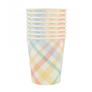 Spring Plaid Cups|Meri Meri