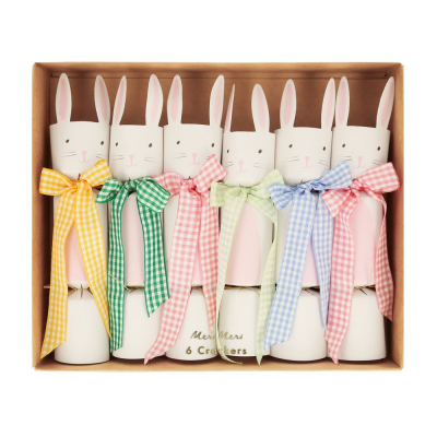 Gingham Bow Bunny Crackers|Meri Meri