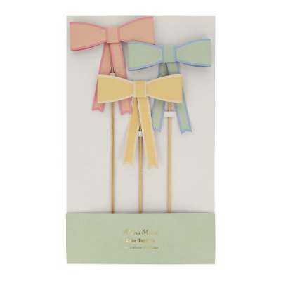 Pastel Bow Cake Toppers|Meri Meri