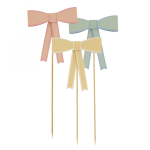 Pastel Bow Cake Toppers|Meri Meri