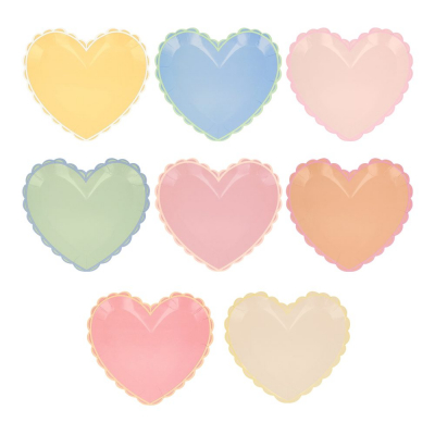 Pastel Heart Small Plates|Meri Meri