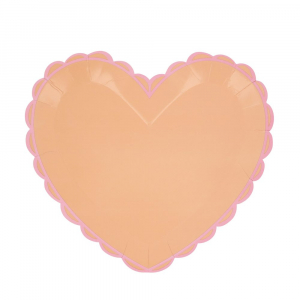 Pastel Heart Large Plates|Meri Meri