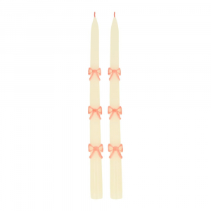 Pink Bow Taper Candles|Meri Meri