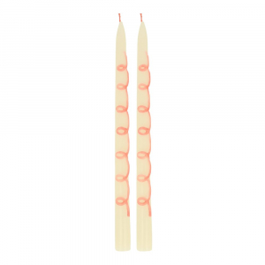 Pink Swirl Taper Candles|Meri Meri