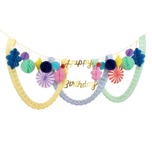 Happy Birthday Honeycomb Garland|Meri Meri