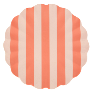 Stripy Reusable Bamboo Large Plates|Meri Meri