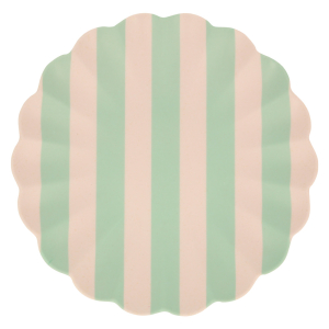 Stripy Reusable Bamboo Large Plates|Meri Meri