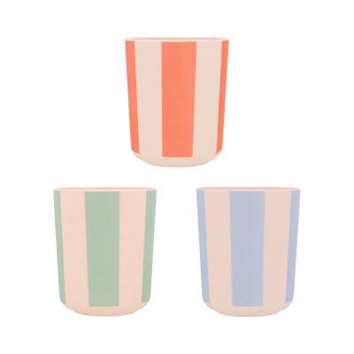 Stripy Reusable Bamboo Cups|Meri Meri