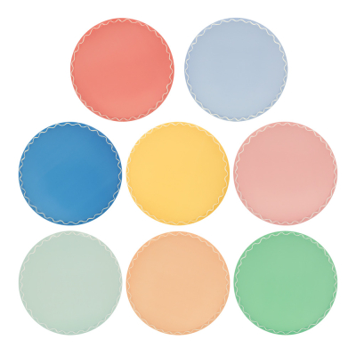 Mixed Wavy Line Side Plates|Meri Meri