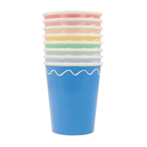 Mixed Wavy Line Cups|Meri Meri